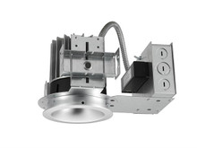 4IN L-Series New Construction Downlight, 1500 Lumens, 4000K, Multi-Volt (120V - 277V), Generation 4, 80+ CRI, High-LM Emergency Battery Pack w/ Remote Test Switch, Generic Driver. Linear Dimming to 1% min.