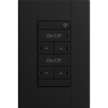 Low Voltage Push-Button Wallpod, 2-Pole, Raise/Lower Dimming, Black