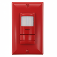 Wall Switch Sensor, Passive Dual Technology, Low Voltage, Red