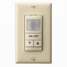 Aesthetic Wall Switch Occupancy Sensor, Passive Dual Technology, Low Voltage, Raise/Lower Dimming, Ivory