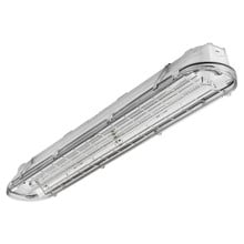 Linear Parking Garage Fixture, 6, 000LM, Clear polycarbonate, Medium, 120V-277V, Generic driver 0-10V dimming, 3500K, 80 color rendering index