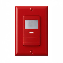 Wall Switch Sensor, Vacancy (default) or Auto-On, Red