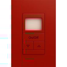 Wall Switch Sensor - Line Voltage, Multi-way Option, Passive Dual Technology, Dimming, Vacancy (default) or Auto-On, Red