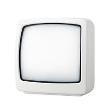 Vandal resistant marine listed surface mount square , Dimming to 10%, 40W (nominal), 4000K, 120-277V, Opal, White