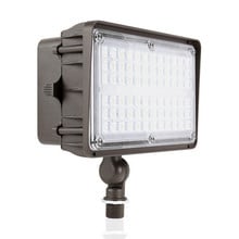 45 Watt LED Landscape Flood Light - Knuckle Mount - 6000 Lumens - 5000K Daylight - 120-277V - Bronze Finish
