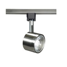Low Profile LED Track Lighting Fixture with Round Head - Brushed Nickel Finish - 24 Deg Beam - 12 Watt - 820 Lumens - 3000K Soft White -12 Watt - 120V - Dimmable - 3 Contact Halo Style