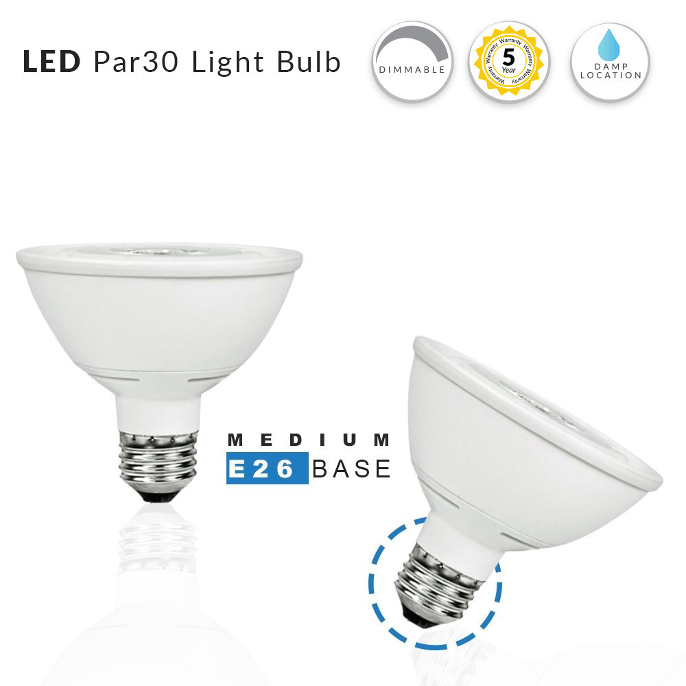 LED PAR30 Short Neck Light Bulb, 10 Watt Dimmable (75W Replacement