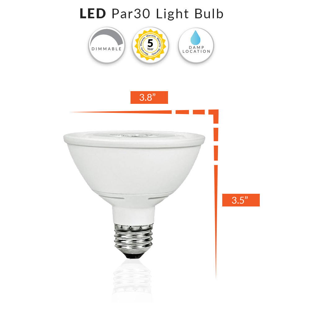 LED PAR30 Short Neck Light Bulb, 10 Watt Dimmable (75W Replacement