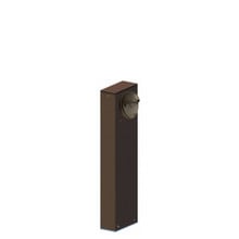 6 Watt Round LED Path Light With Bronze Finish - 3000K Soft White - With 1 Sided 18 Inch Post - 650 Lumens - 120-277V
