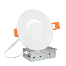 3 Inch Edge Lit Recessed LED Downlight - 6 Watt- 400 Lumens - 4000K Cool White - 120V - Dimmable - Recessed Can Not Required