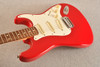 1994 Fender MIM Squier Stratocaster Candy Apple Red Strat w/ HSC #MN429896 - Top Angle