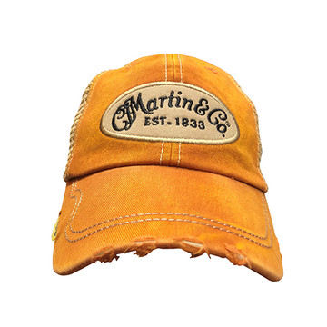 Martin Guitar Hat - Orange Baseball Cap - Holds Pick - 18NH0046