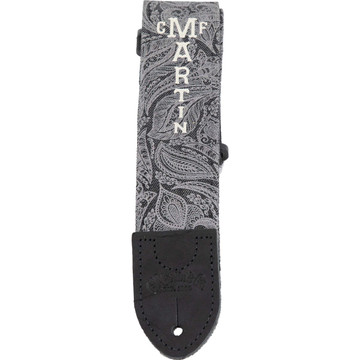 Martin Guitar Strap - Paisley Black Denim - Pick Holder - 18A0109 - View 2