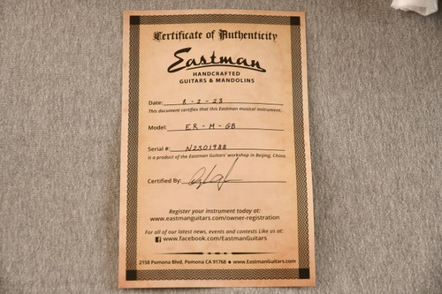 Eastman ER-M-GB El Rey Electric Mandolin with Humbucking Pickup - View 2