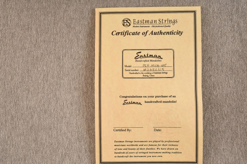 Eastman PCH-M104-Nat Mandolin A-Style Oval Hole Flat Back - View 3