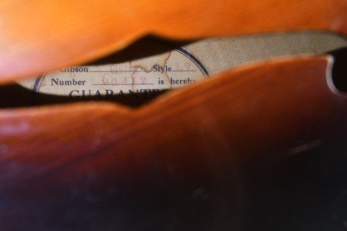 1936 Gibson L-7 w/ OHSC #93412 - Label