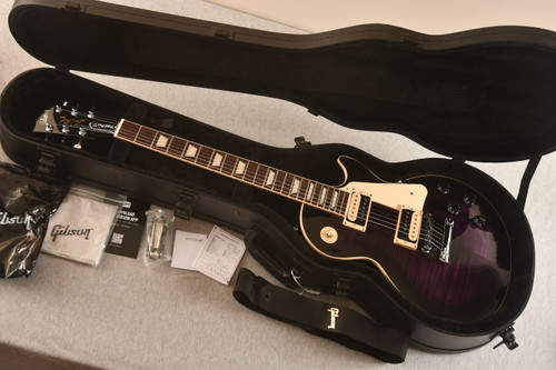 2024 Gibson Les Paul Traditional Pro V Gloss Dark Purple Burst #219140395 - Case