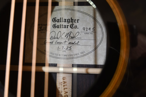 2025 Gallagher Bluegrass Bell Grand Concert #4295 - Label