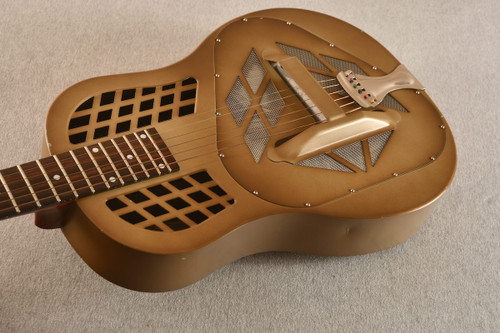 2009 National NRP Tricone Antique Brass Burst #15353 - Top Angle