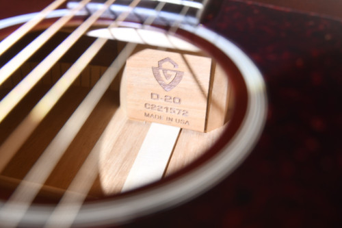 2022 Guild D-20 Natural Mahogany Brass Nut #C221572 - Neck Block