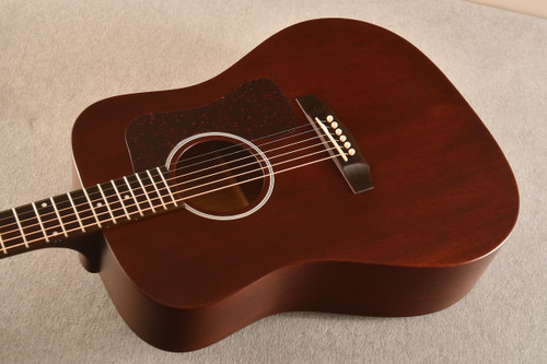 2022 Guild D-20 Natural Mahogany Brass Nut #C221572 - Top Angle