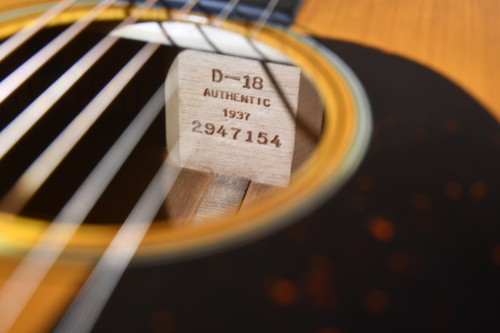 Martin D-18 Authentic 1937 Aged Acoustic Guitar #2947154 - Neck Block