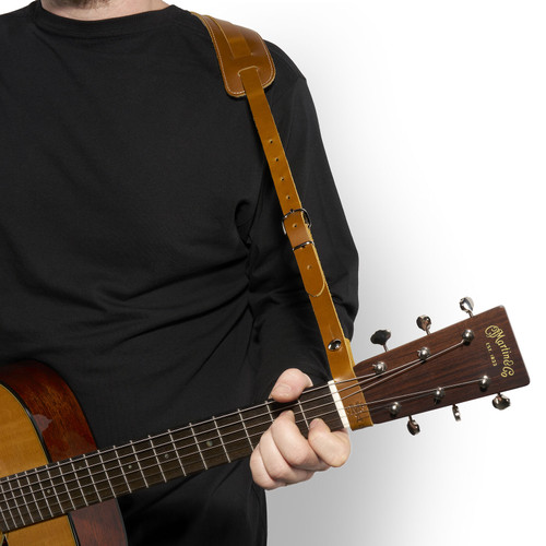 Vintage Leather Acoustic Strap with Padded Slider - Martin 18A0173 - View 2