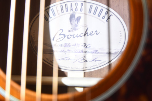 Boucher BG-41T-BG (2026) Vintage Sunburst #MYT-1024-OMHB — Label