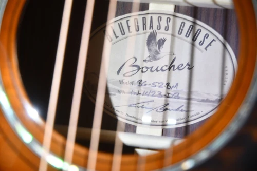 Boucher BG-52-BM (2026 Fretboard Summit) — Label