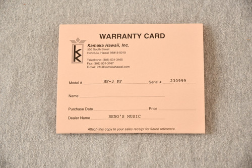 Kamaka Electric Ukulele HF-3 Tenor - Solid Hawaiian Koa - 230999 - View 2