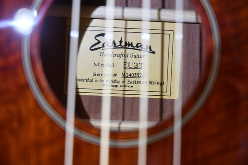 Eastman Tenor Ukulele EU3T Solid Mahogany Top Back and Sides - View 4