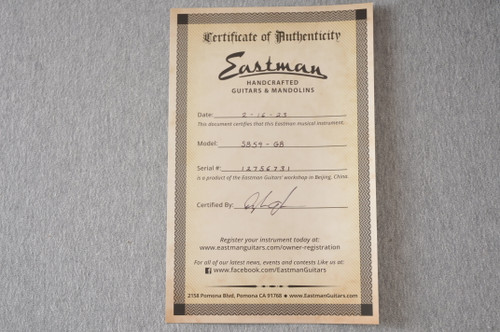 Eastman SB-59 Solid Body Electric Guitar Goldburst Seymour Duncan - View 2