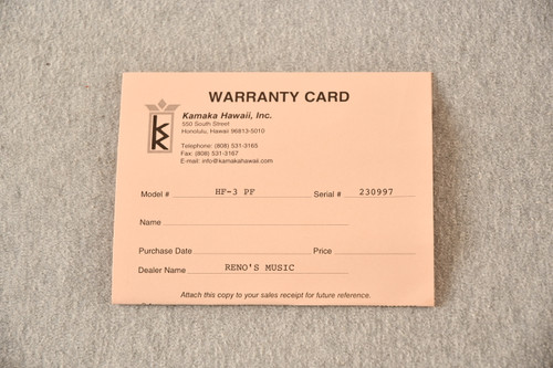 Kamaka Tenor Ukulele Electric HF-3 - Made in Hawaii - 230997 - View 2