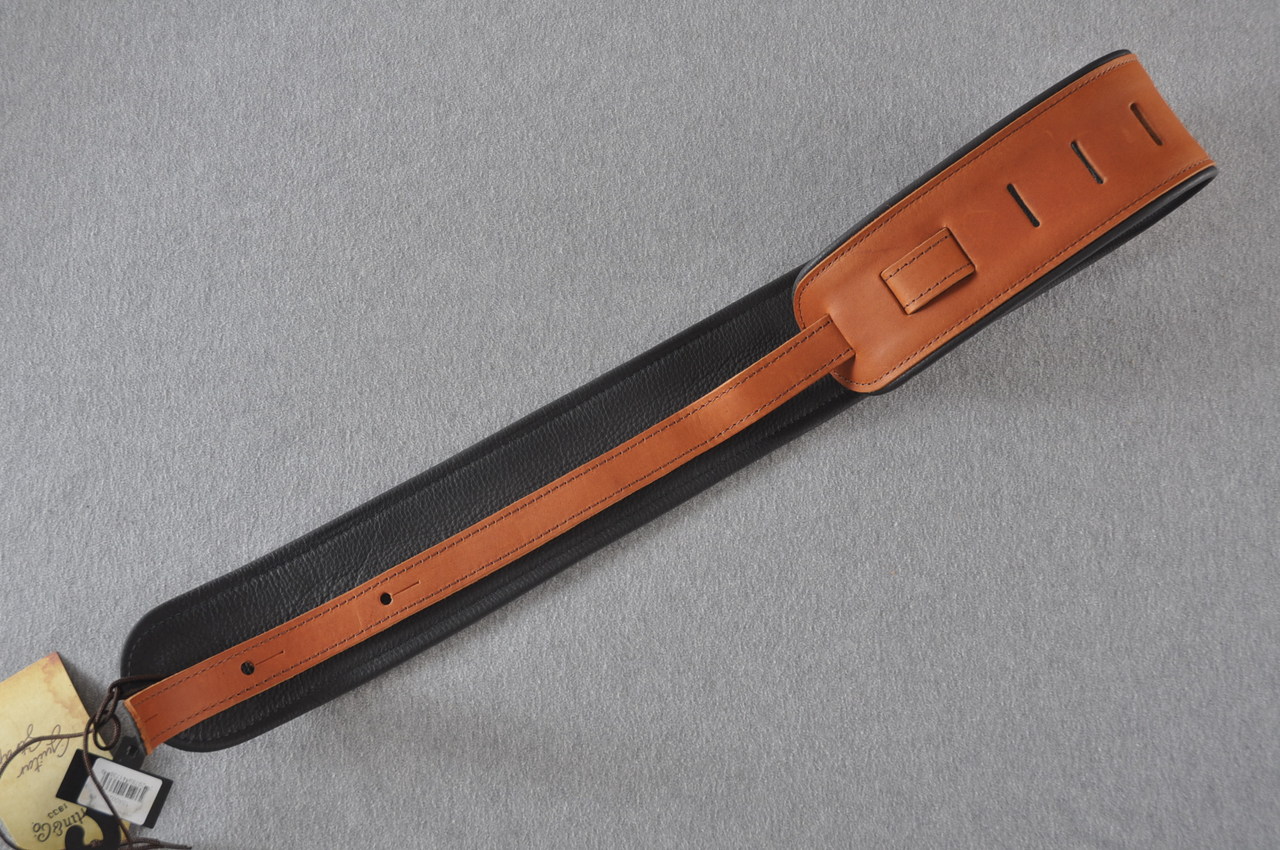 Custom Leather Guitar Strap - Deluxe Brown - Martin 18A0028 -  GuitarHotline.com