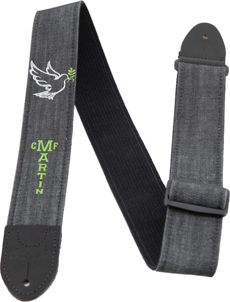 Martin Guitar Strap - Peace Dove - Cotton Denim - 18A0107 -  GuitarHotline.com