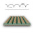 Ribbed MDF Wall Panels – 12.7mm Rib – sample with technical drawing
