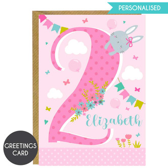 Cute Little Bunny Personalised Card
