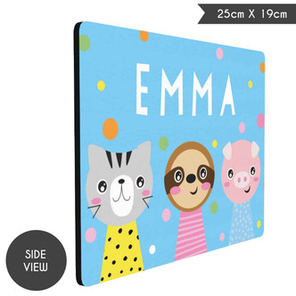 Cute Stand (Blue) Personalised De-luxe Mouse Mat
