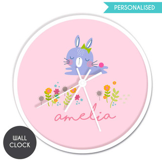 Bunny Town Personalised Wall Clock
