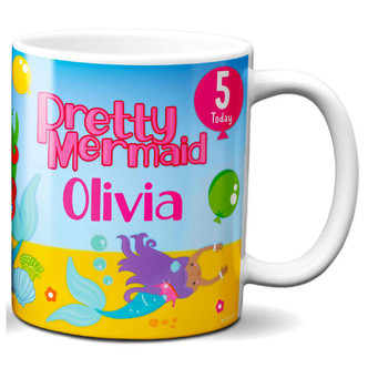 Pretty Mermaids Personalised Mug 11oz
