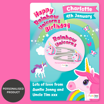 Rainbow Unicorns Hair Clips Rainbow Unicorns Hair Clips