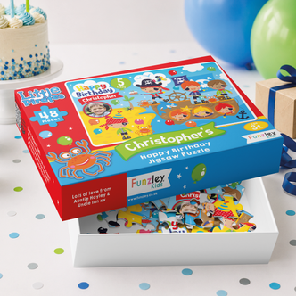 Personalised Little Pirates Birthday Photo Jigsaw Puzzle