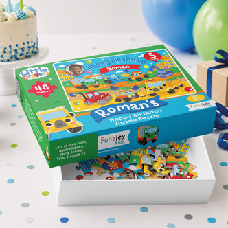 Personalised Little Diggers Birthday Photo Jigsaw