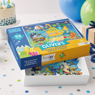 Personalised Ocean Friends Birthday Photo Jigsaw Puzzle