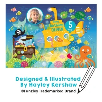 Personalised Ocean Friends Birthday Photo Jigsaw Puzzle