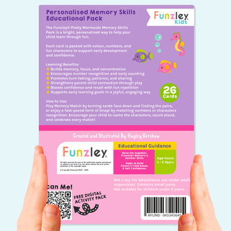 Pretty Mermaids Bday Memory skills Numbers Gift Box