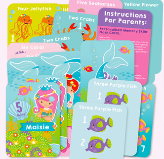 Pretty Mermaids Bday Memory skills Numbers Gift Box