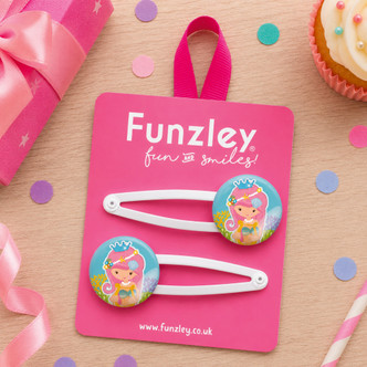 Pretty Mermaids (pink) 2 x Hair Clips