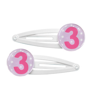 Funzley Birthdays Number 3 Hair Clips