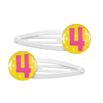 Funzley Birthdays Number 4 Hair Clips